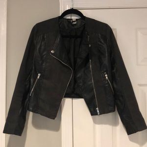 H&M Faux Leather/Suede Cropped Jacket